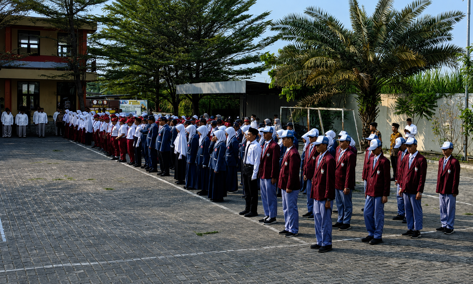 Semarak HUT RI ke-81: Yayasan Nurus Salam Gelar Upacara Gabungan Penuh Khidmat di SMP Islam Al Ummah